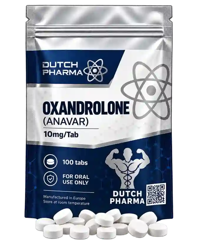 Oxandrolone (Anavar) 10 mg tabletten – Dutch Pharma productverpakking